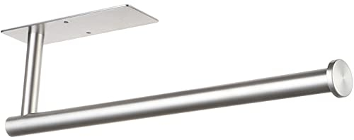 Gewtur Kitchen Roll Paper Holder Under Cabinet, Stainless Steel Kitchen Roll Holder Wall Mounted Self Adhesive for RV,Pantry,Bathroom