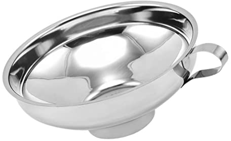 Voarge Embudo de Acero Inoxidable para Cocina, Gran Apertura de 3,6 cm, Embudo para Mermelada, Embudo de Acero Inoxidable para Transferencia de líquidos y Alimentos