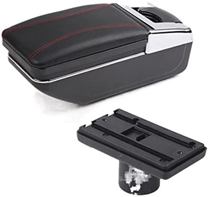 para Seat para Ibiza para Ibiza 6j 6L Caja De Reposabrazos Coche Caja De Contenido De Almacenamiento Central con Portavasos Cenicero con Interfaz USB (Color : A1 NO USB)