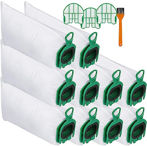 DOBIGER 10 Piezas Bolsas de Aspiradora para Vorwerk Kobold VB100 con 3 Filtros de Motor, Bolsas de Filtro para Aspiradora Vorwerk Kobold FP100