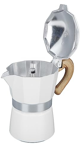 Stovetop Coffee Maker Outdoor Moka Pot Extraction Coffee Pot Mocha Pour Pot with Mocha Pot Aluminum for Outside Italian Stovetop Moka Pots (150ml 3 Cups)