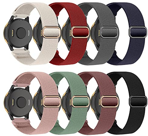 Wizvv 18mm Armband für Garmin Venu 2S/Venu 3S/Vivoactive 4S Smart Watch, Nylon Stoff Uhrenarmband Armband Quick Release Bands Ersatz für Garmin Vivomove 3S, Forerunner 255S/265S