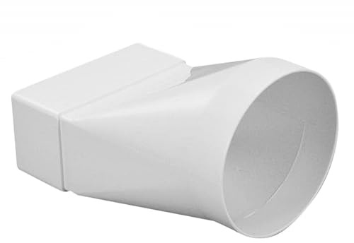 Übergangsstück Adapter Verbindungsstück von Flachkanal 55x110mm auf Rundrohr Ø 100mm Rohrverbinder Abluft Zuluft Abluftkanal Zuluftkanal