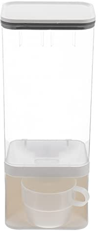 VILLFUL Contenedor De Almacenamiento Hermético Para Comida Cubo De Pienso Diseño Transparente y Doble Boca Para y Comida