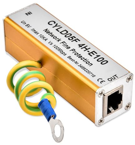 RJ45 RJ11 Network Surge Protector Ethernet Phone Computer Fax 5V Lightning Protection for Telephone Modem Router