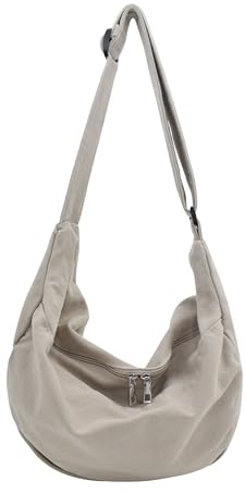 TeeYee Umhängetasche Damen Canvas Halbmondtasche Messenger Bag Herren