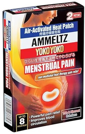 ALIBOOSTER 2 x Wärmepads für den Bauch, Menstruationslinderung, 100 % natürlich, Modern, Weiß