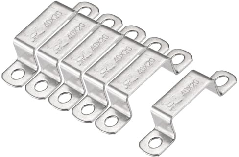 MACHSWON 20 x 41,5 mm Support en forme de U en acier inoxydable 304, connecteur de pointe carré, support pour porte fermée, barre de support 6 pièces