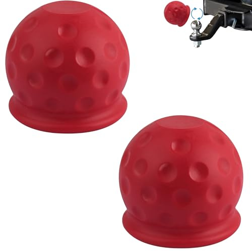 TZEKING 2 Stück Anhängerkupplung Abdeckung,Gummi Abdeckung Anhängerkupplung für Ø50 mm Kugelkopfkupplungen,Hänger Kupplung Kappe,Anhängerkupplung Schutzkappe,Anhängerkugelkopf Schutzhülle für Anhänger