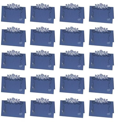 Amosfun 50 Stück Ortskarte Tischkarten Name Ort blau Platzkarten mit Hochzeitsnamen Platzkarten für Hochzeiten feierstahl geburtstags Sitzkarten Namenskarte für den Tisch Hochzeitssitz