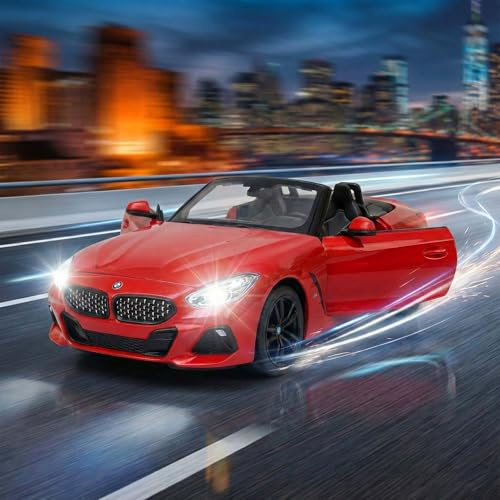 RC ferngesteuertes XXL 31cm Auto im offiziell lizenzierten Design, Kompatibel mit BMW Z4 Roadster Cabrio, Maßstab 1:14, Lizenz-Fahrzeug, LED-Beleuchtung, Car Spielzeug für Kinder, Erwachsene, Sammler