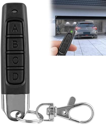 433MHz Universal Garage Door Remote Control 4 in 1 Remote Replicator Garage Door Opener for Electric Gates, Rolling Gates, Garage Doors Automotive, Burglar Door Alarm Systems (Black)