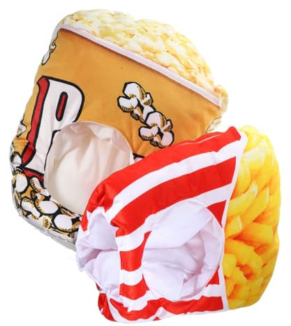 CAXUSD Sombrero de Palomitas de Maíz y Papas Fritas, 2 Piezas