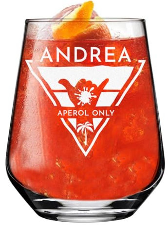 polar-effekt Élégant verre à vin 425 ml pour Aperol Spritz avec gravure – Verre personnalisé avec nom – Idée de cadeau d'anniversaire – Pour boissons et cocktails