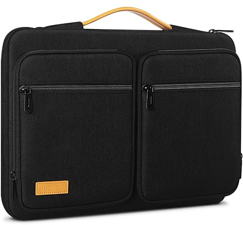DOMISO 14 Zoll Laptophülle wasserabweisend mit Griff - Kompatibel mit MacBook Air 13/14 Zoll & MacBook Pro 14 Zoll M4/M3/M1 Pro/Max, Schwarz