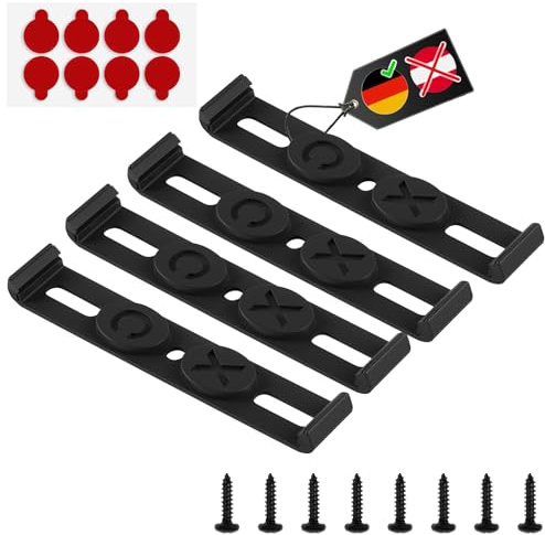 vsshe 4pcs Plate Holder for Cars, Frameless Invisible, Vehicle License Plate Frame, Universal Number Plates Holders, Firm and Stable, for 110 mm Wide License Plates, 3D Austria Not Applicable