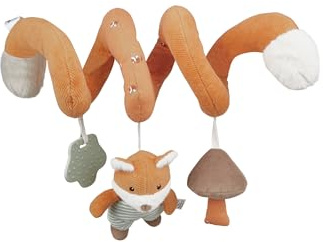 Sterntaler Spielzeugspirale Fuchs Filou - Activity Spielzeug zur Befestigung an Babyschale, Kinderwagen oder Laufgitter - weiches Entdecker Spielzeug mit Rassel & Greifling aus Silikon - Geschenkidee