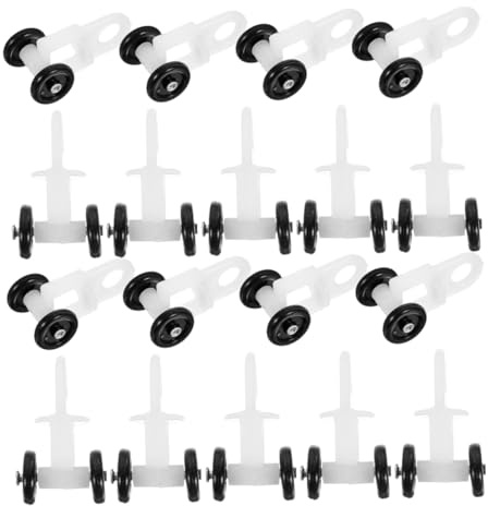 HEALEEP 50piezas Accesorios para Rieles De Cortinas Rodillos De Plástico Deslizantes Suaves y Silenciosos Rodillos para Rieles De Cortina para Estrechos El Hogar Oficina