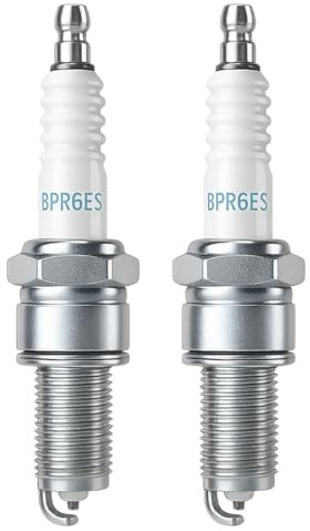 2PC Zündkerze NGK BPR6ES 7822, Autozündkerze kompatibel mit F6RTC Bosch | kompatibel mit WR6DC WR7DC Denso W20EPR-U Champion RN9YC RN10YC OEM-Ersatz für Roller, Mopeds und Motorräder mit Entstörung