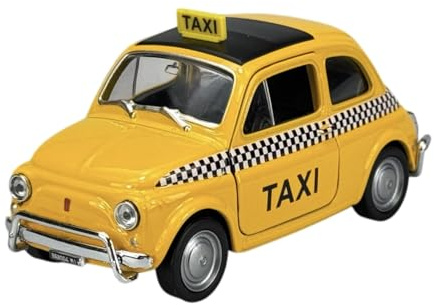 Welly Modell Auto Kompatibel mit Welly FIAT Nuova 500 Taxi 1957-1975 ca 1/34-1/39 Metal Modell Auto Die Cast Neu im Kasten 43606