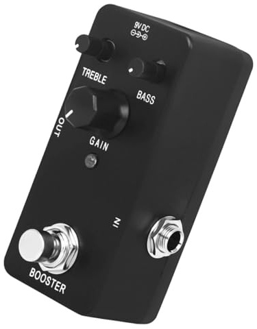 Gitarren Delay Pedal für E-Gitarre mit Präziser Klangregelung Schwarz | ABS Gehäuse, Stereo Verzögerung, Einfache Bedienung, für E-Gitarre, Kompakte Bauform, Musikalische Anwendung