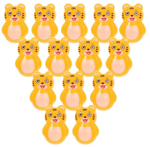 Beaupretty 16 Stück Tiger Wackelspielzeug aus Kunststoff Glatte Oberfläche Kinderspielzeug und Desktop Dekoration für Party Wohnraum und Büro Zufällige Farbe Zufällige Farbe
