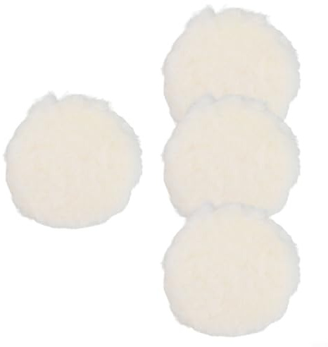 125mm Lambswool Polishing Pads for Random Orbital Sander, 4 Pack, Imitated Wool Material, Reusable & Washable, Fine Polishing for Cars, Wood, Glass