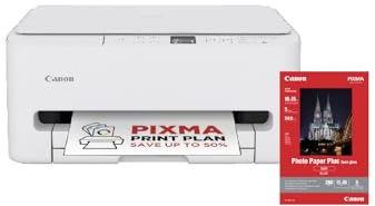 Canon PIXMA TS6550I - Stampante Multifunzione con Connettività Wi-Fi e Display OLED da 1,42 PIXMA Print Plan - Include Carta Fotografica A4 SG-201, 5 Fogli