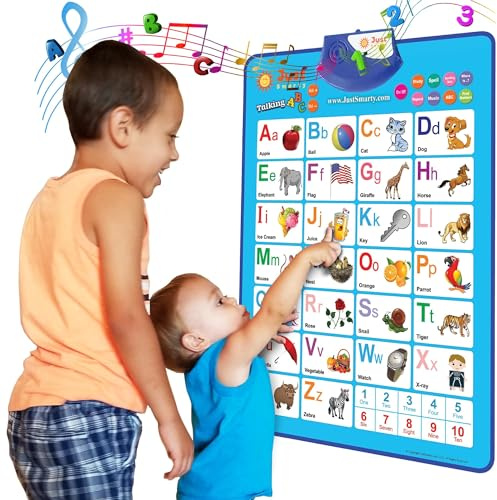 Just Smarty Alphabet Wall Chart for Toddlers 1-3 | ABCs & 123s Kids Learning Toy | Educational Gift for Infant Ages 1 2 3 4 5 | Speech Therapy for Kids 1-3 | Autism Toys for Toddlers 3-4