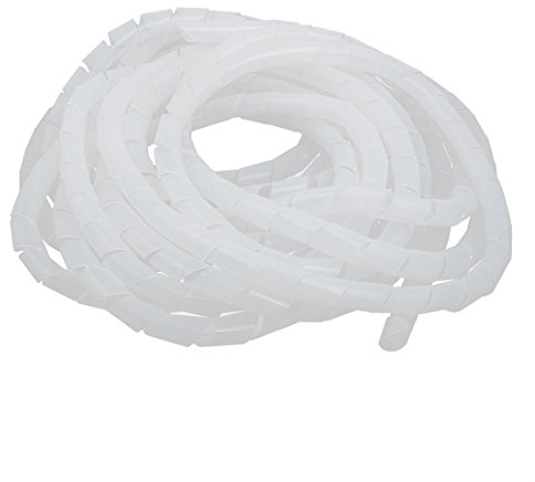 Aexit 19mm Durchmesser - flexibler Spiralschlauch-Kabel-Wire-Wrap-Computer verwalten Kabel weiß 10M Länge (b8a7efa09267c56b594ed57a771028cd)