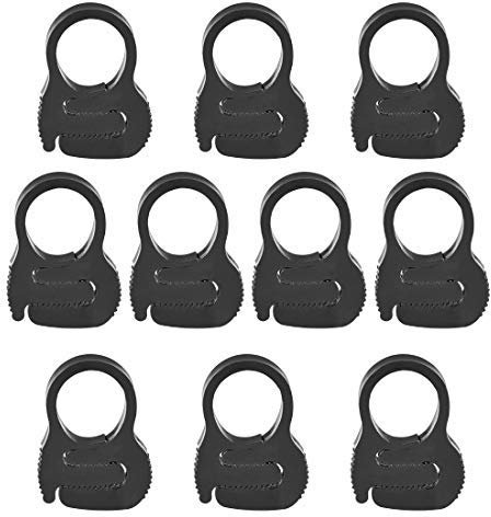 Adjustable Double Grip Nylon Ratchet Pipe Clamp 15.5-17 mm 10 Pieces