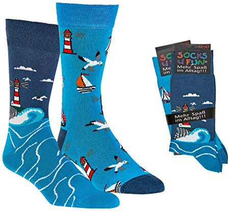 Socks4Fun Damen Jungen Mädchen Herren Socken (2 Paar) witzig bunt