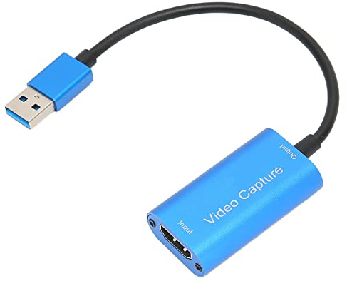 Video Capture Card, HDMI to USB Video Audio Capture Card, 1080P 60FPS HD Game Capture Device, Broadcast Live and Record Video Audio Grabber for Gaming, Streaming, Teaching, Video Conference