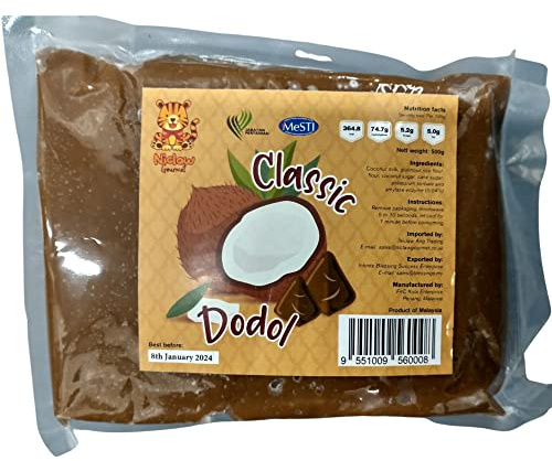 Original Dodol Brick 500g each (Palm Sugar Glutinous Rice Sweet), Halal, bb 17th July 2026