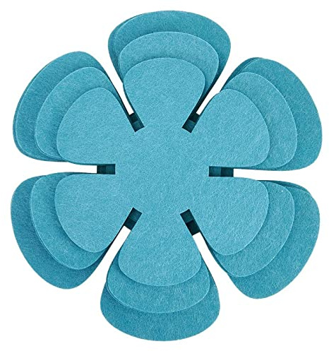 Oniissy Nonstick Pan Protectors, 12PCS Felt for PADS Potware Anti-Scratch Cookware Protectors, 3 Sizes for Kitchen Cookware Pans, Special-Lake Blue