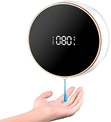 300ml Seifenspender Automatisch Wandmontage Elektrischer Soap Dispenser No Touch Schaumseifenspender mit Sensor,Elektrischer Seifenspender mit USB Wiederaufladbar,IPX5 Wasserdicht (Weißes Gel)