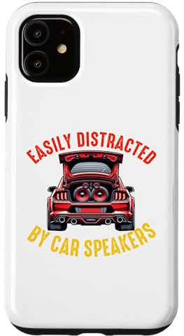 Custodia per iPhone 11 Autoradio per installatore audio altoparlanti bassi per auto divertente