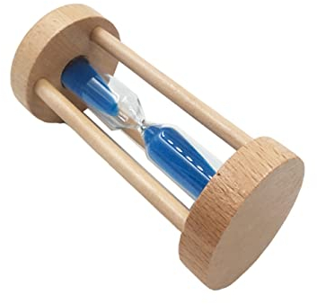 FUNOMOCYA Timer in Legno 3 Minuti Blu Per Cucina Allenamento e Decorazione Da Tavolo Ufficio