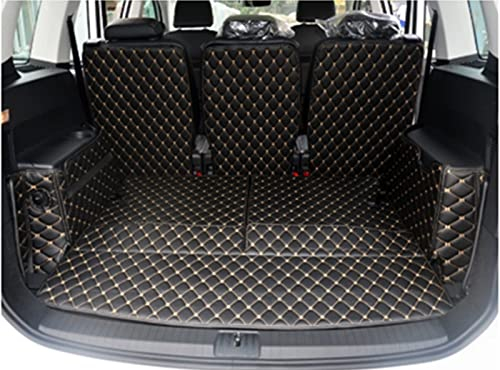 DZSJHGFDD Auto Kofferraummatte Spezielle Kofferraummatten Für VW Für Touran 7 Sitze 2022-2016 Kofferraumteppiche Cargo Liner Styling Le Cargo-gefütterte Matte Anti Rutsch Matte Gummi