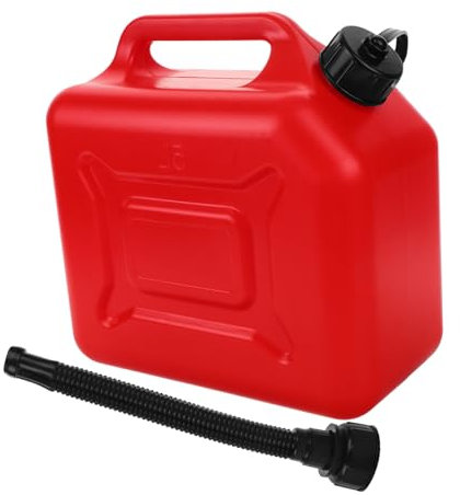 Mikinona Bidón de Gasolina Portátil de 5l para Suv y Utv, de Polietileno Resistente Tubo Vertedor, Fácil de Almacenar y Verter