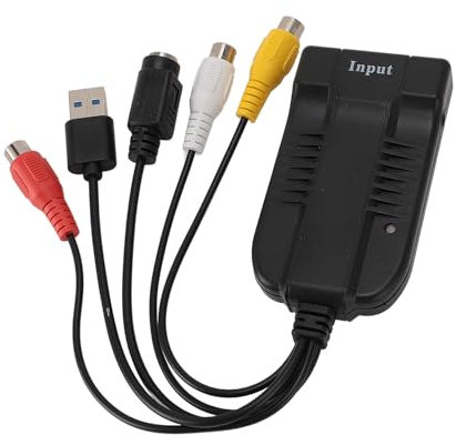 Carte de Vidéo, Interface Multimédia HD AV S Vidéo vers Périphérique de USB, Plug and Play pour PC Portable, Canal Source de Signal de Commutation, 4K30 Hz, 1080p50/60, 720p50/60