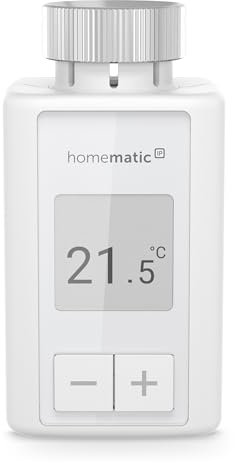 Homematic IP Smart Home Heizkörperthermostat – Flex, digitaler Thermostat Heizung, Steuerung per App, Alexa, Google Assistant, einfache Installation, Energie sparen, 160230A0
