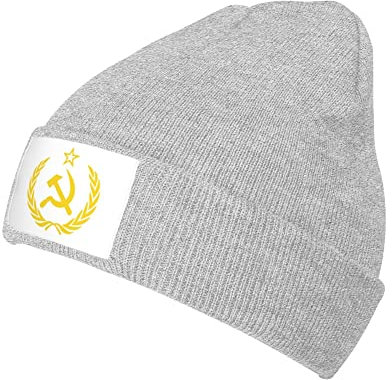 Unisex Sportmütze Emblem Der Sowjetunion CCCP UDSSR Strickmütze Klassische Chemo Turban Kopftuch Warme Beanie Mütze Für Outdoor Winter Angeln