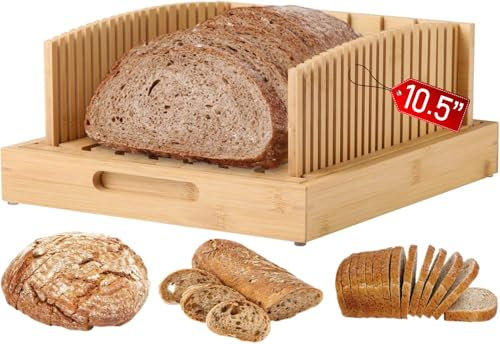 Trancheuse à pain pour ronds au levain et pain fait maison, grande capacité réglable, parfaite pour les pains artisanaux, durable et facile à utiliser – Le cadeau idéal pour les amateurs de pâtisserie