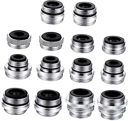 DOITOOL 2sets Adattatore Per Rubinetto in Metallo e Adattatore Per Tubo Flessibile e Rubinetto Maschio Adattatori Aeratore Per Cucina e Irrigazione