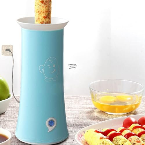Electric Egg Roll Maker - Automatic Egg Boiler for Quick Breakfast, Nonstick Liner, Mini Sausage & Hot Dog Cooker, Includes Oil Push Rod and Cleaning Brush,