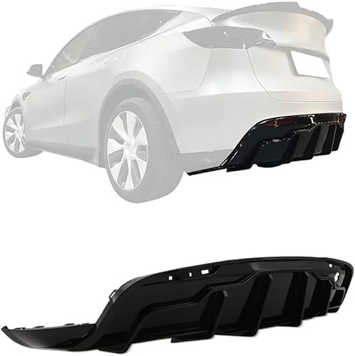 Auto Heck Stoßfänger Diffusor Spoilerlippe für Tesla Model Y 2020+ Heckdiffusor Diffusor Heckspoiler Stoßstange Zubehör