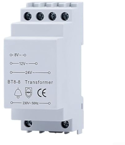 Türklingeltransformator 8V 12V 24V Niederfrequenz mit Epoxidharz Zementierungstechnik und Standardführungsschiene für Home Safety Stromversorgung