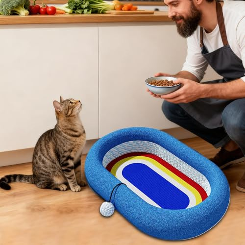 Katt Klobräda,Sisal Oval Kattsäng Leksaker | Kattunge Klobräda Matta Möbelskydd | För Små MedelKattraser Vardagsrum Sovrum Balkong Resa Inomhus Utomhus Daglig Användning