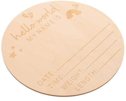 ORFOFE Geburtsanzeigeschild 14,7cm Rund Willkommensschild für Neugeborene Namensplakette zur Geburt Dekoration für Krankenhaus und Babyparty